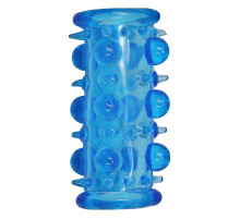 Голубая насадка с шипами и шишечками LUST CLUSTER