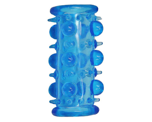 Голубая насадка с шипами и шишечками LUST CLUSTER