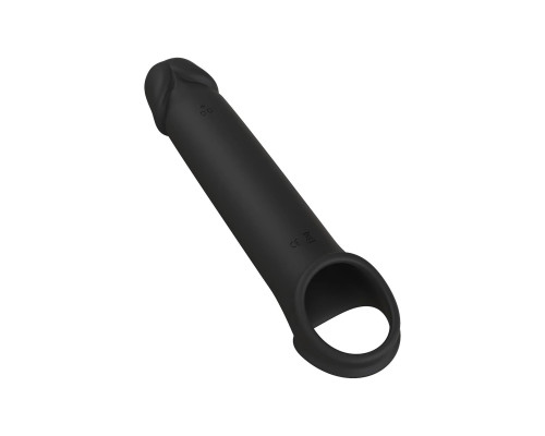 Черная насадка-удлинитель с вибрацией Vibrating Extender With Remote
