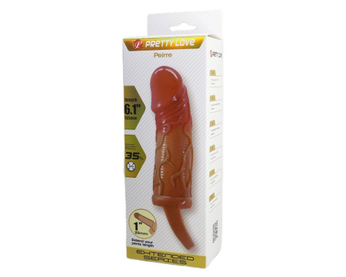 Реалистичная насадка на член Peirre - 15,5 см.