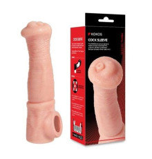 Телесная фантазийная насадка на член Cock Sleeve Size L