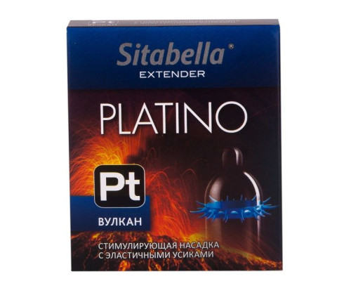 Стимулирующая насадка с усиками Platino  Вулкан