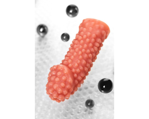 Реалистичная насадка на пенис с бугорками - 16,5 см.