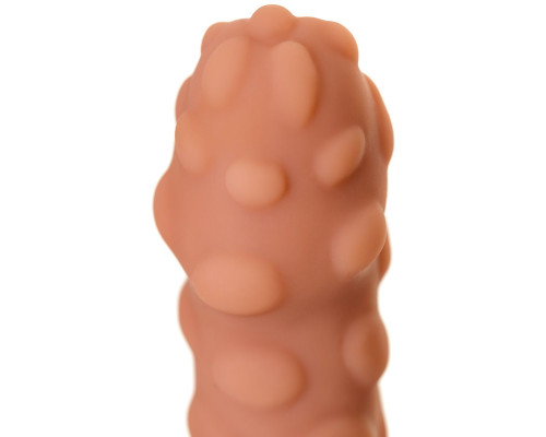 Телесная насадка на фаллос с крупными бугорками Extreme Sleeve 011 S-size - 12,7 см.