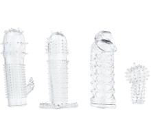 Набор из 4 насадок на член Pleasured Penis Enhancement Sleeve 4 Pack