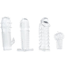 Набор из 4 насадок на член Pleasured Penis Enhancement Sleeve 4 Pack