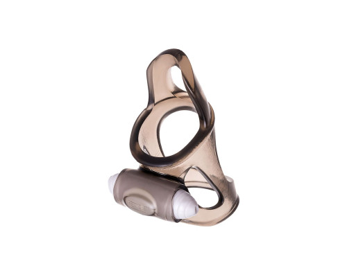 Дымчатая насадка на пенис Toyfa XLover с вибропулей