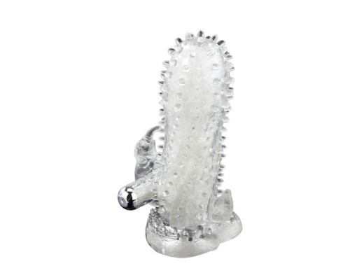 Насадка-удлинитель с пупырышками, усиками и вибрацией