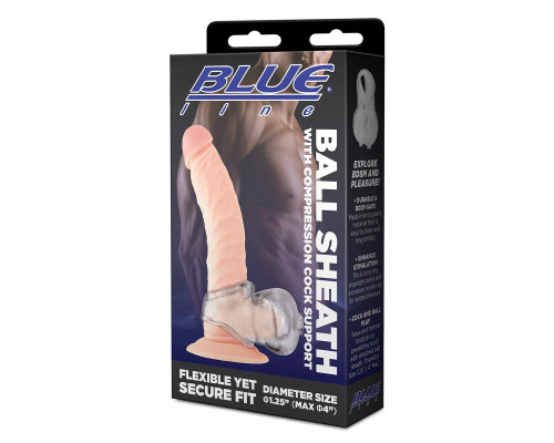 Прозрачная насадка-утяжка для мошонки Ball Sheath With Compression Cock Support