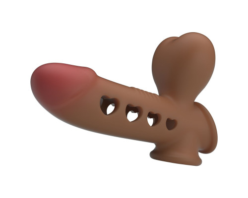 Насадка на пенис с эффектом расширения Tyronn - 16,1 см.