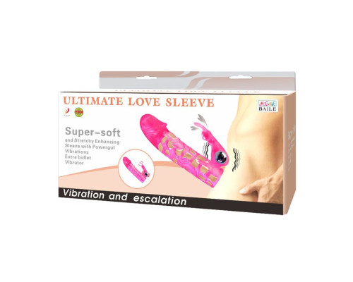 Насадка на фаллос с вибрирующим стимулятором - 17 см.