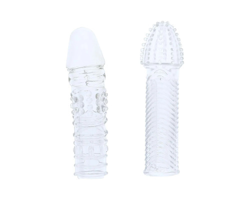 Комплект из 2 прозрачных насадок на пенис PENIS EXTENDER PACK