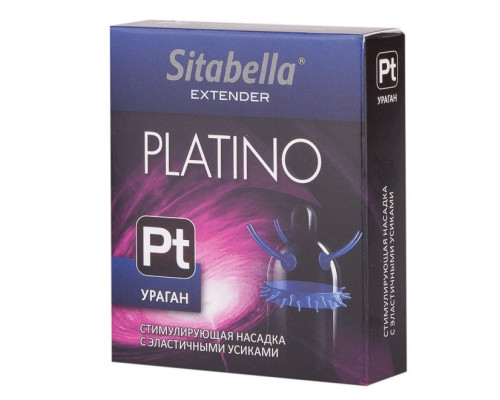 Стимулирующая насадка с усиками и шипиками Platino  Ураган