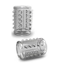 Прозрачная насадка с шипами и шишечками STAY HARD COCK SLEEVE 03 CLEAR