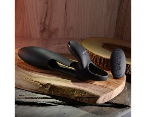 Черная насадка на пенис с вибрацией Nautilus