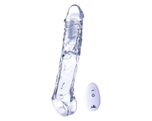 Прозрачная насадка-удлинитель Length Enhancer With Bullet с подхватом - 22,3 см.