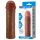Коричневая насадка-удлинитель на пенис Nile - 16,5 см.