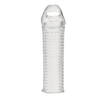 Текстурированная насадка на пенис Clear Textured Penis Enhancing Sleeve Extension - 16,5 см.