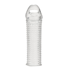 Текстурированная насадка на пенис Clear Textured Penis Enhancing Sleeve Extension - 16,5 см.