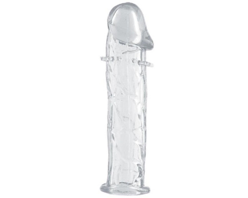 Гладкая прозрачная насадка с усиками под головкой - 12,5 см.