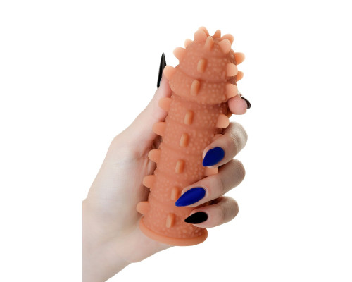 Насадка на фаллос с шипами и продолговатыми бугорками Extreme Sleeve 004 S-size - 12,7 см.