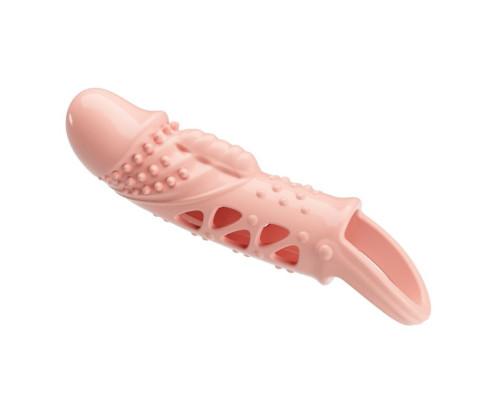 Телесная насадка с вибрацией Cecelia - 18,5 см.