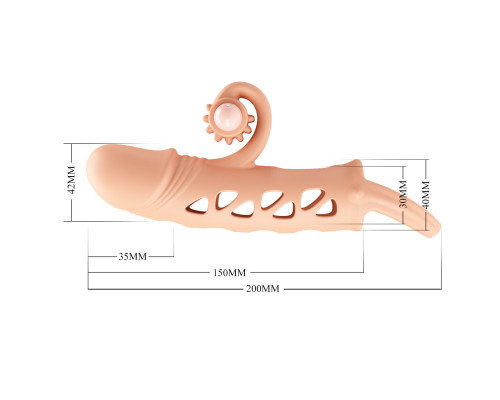 Телесная вибронасадка на пенис Mind-blowing Miracles