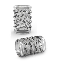 Прозрачная насадка с объёмными чёрточками STAY HARD COCK SLEEVE 06 CLEAR