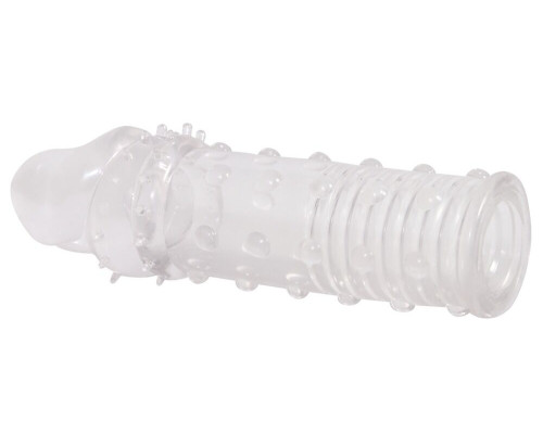 Прозрачная насадка на пенис Fun Extension - 16 см.