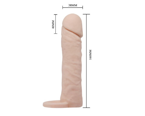 Удлиняющая насадка Medium с подхватом мошонки - 16 см.