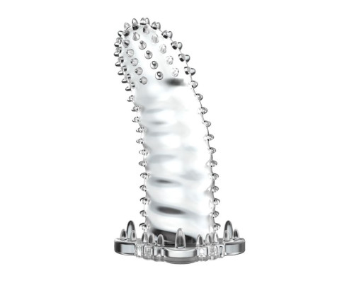 Насадка на пенис со стимуляцией предвагинальной зоны - 14 см.