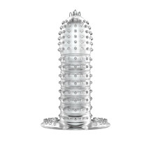 Прозрачная насадка на фаллос с закрытой головкой - 14 см.