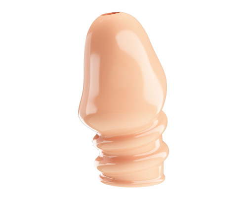 Телесная утолщающая насадка на пенис Jeremy - 7 см.