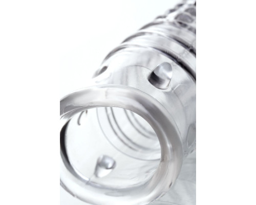 Прозрачная закрытая насадка на пенис TOYFA A-Toys - 14,7 см.