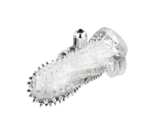 Насадка-удлинитель с пупырышками, усиками и вибрацией