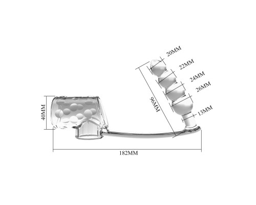 Прозрачная насадка на пенис и мошонку с анальным стимулятором Rilley