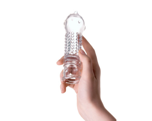 Прозрачная закрытая насадка на пенис TOYFA A-Toys - 14,7 см.