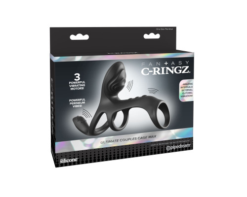 Черная насадка на пенис Ultimate Couples Cage Max