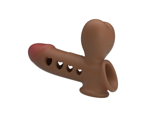 Насадка на пенис с эффектом расширения Tyronn - 16,1 см.