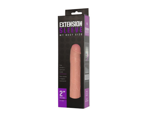 Насадка-удлинитель Extension sleeve телесного цвета - 18,5 см.