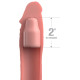 Телесная насадка-удлинитель 2 Inch Silicone X-tension with Strap - 20,3 см.