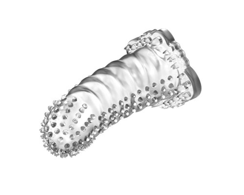 Насадка на пенис со стимуляцией предвагинальной зоны - 14 см.