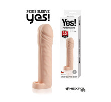 Телесная насадка-удлинитель со вставкой размера S - 16 см.