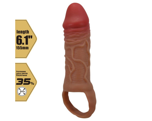 Реалистичная насадка на член Peirre - 15,5 см.