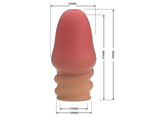 Телесная насадка на пенис Jeremy - 7 см.