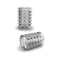 Прозрачная насадка на пенис с шишечками STAY HARD COCK SLEEVE 02 CLEAR