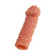 Реалистичная насадка на пенис с бугорками - 16,5 см.