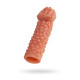 Реалистичная насадка на пенис с бугорками - 16,5 см.