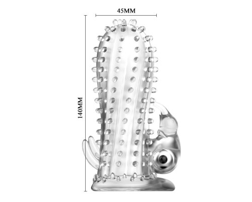 Насадка-удлинитель с пупырышками, усиками и вибрацией