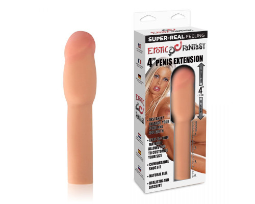 Телесная насадка для увеличения члена - 20 см.